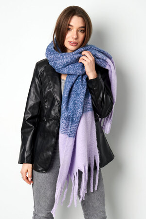 Colorful scarf beige black h5 Picture4